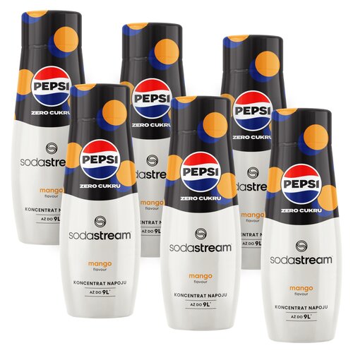 Syrop do saturatorów SODASTREAM Pepsi Max Zero Mango bez cukru 6 x 440 ml