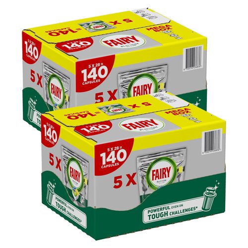 Kapsułki do zmywarki FAIRY Platinum All in One Lemon - 280 szt.