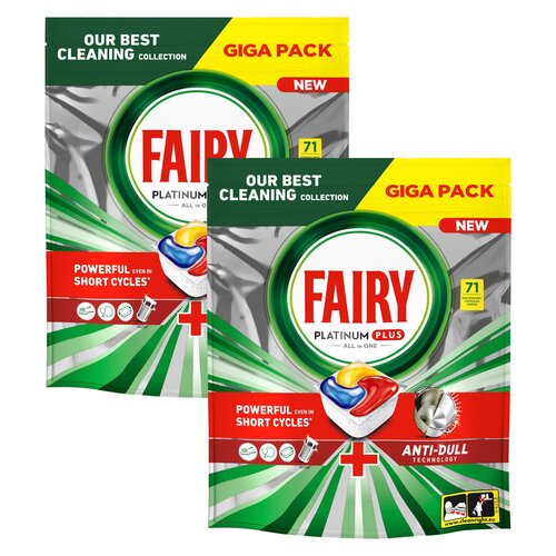 Kapsułki do zmywarki FAIRY Platinum Plus All in One Lemon - 142 szt.