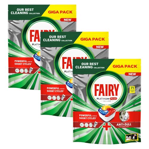 Kapsułki do zmywarki FAIRY Platinum Plus All in One Lemon - 213 szt.