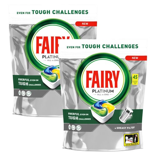 Kapsułki do zmywarki FAIRY Platinum All in One Lemon - 90 szt.