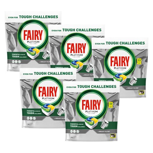 Kapsułki do zmywarki FAIRY Platinum All in One Lemon - 165 szt.