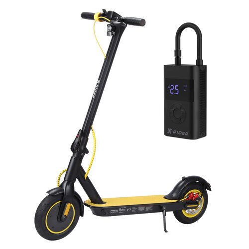 Hulajnoga elektryczna XRIDER M10 LIGHT+ 40km 350W 10" Czarny + Pompka rowerowa XRIDER z funkcją powerbank XR00AP01