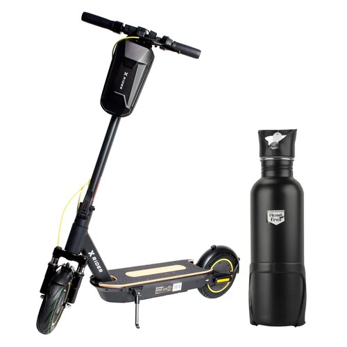 Hulajnoga elektryczna XRIDER M10 Pro 70km 500W 2 amortyzatory 10" Czarny + Bidon termiczny FISCHER z uchwytem 86057 750 ml