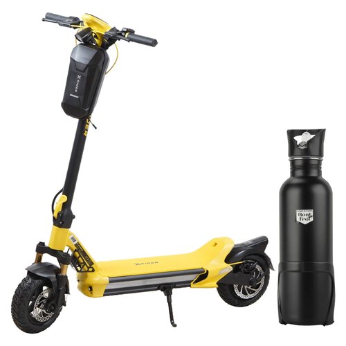Hulajnoga elektryczna XRIDER MX10 Max 85km 800W 2 amortyzatory 10" Żółty + Bidon termiczny FISCHER z uchwytem 86057 750 ml