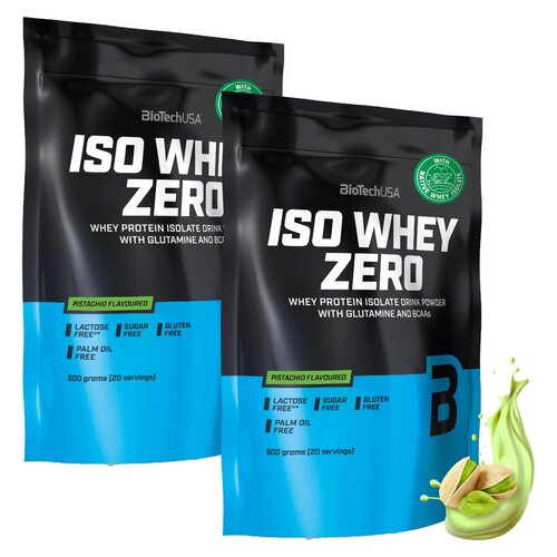 Odżywka białkowa BIOTECH Iso Whey Zero Pistacjowy (2 x 500 g)