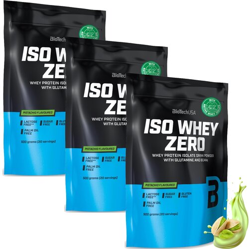 Odżywka białkowa BIOTECH Iso Whey Zero Pistacjowy 3 x 500 g