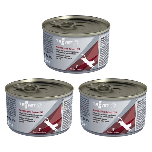 Karma dla kota TROVET Hypoallergenic TRD Turkey 3 x 200 g