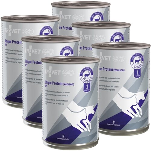 Karma dla psa i kota TROVET Unique Protein Venison Dziczyzna 6 x 400 g