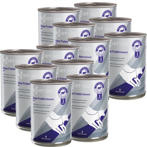 Karma dla psa i kota TROVET Unique Protein Venison Dziczyzna 12 x 400 g