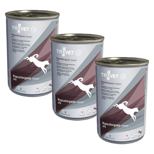 Karma dla psa  TROVET Hypoallergenic Insect IPD Owady 3 x 400 g