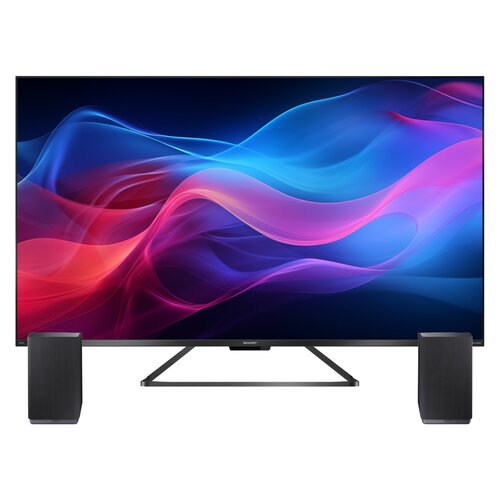 Telewizor SHARP 55GR8465E 55" QLED 4K 144Hz Google TV Dolby Vision Dolby Atmos HDMI 2.1 + Kolumny głośnikowe SHARP CP-AWS 2001 Czarny (2 szt.)