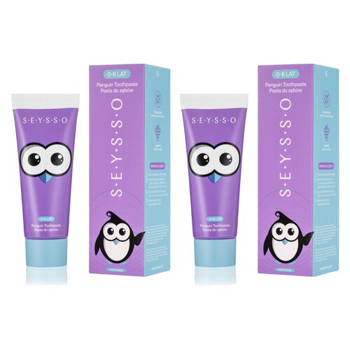 Pasta do zębów SEYSSO Kids Penguin Malinowa 0-6 L 75 ml 2 szt.