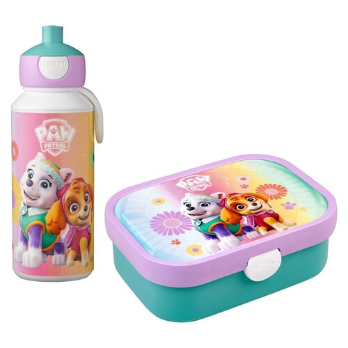Lunch box MEPAL Campus Paw Patrol Girls + Butelka plastikowa MEPAL Paw Patrol Girls 400 ml Wielokolorowy