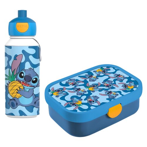 Lunch box MEPAL Campus Stitch + Butelka plastikowa MEPAL Campus Stitch 400 ml Wielokolorowy