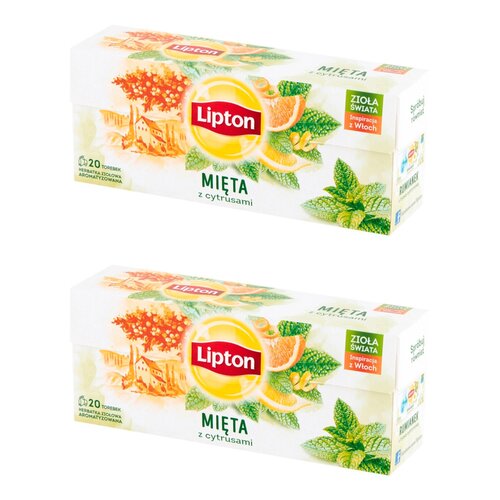Herbata LIPTON Mięta z Cytrusami (40 sztuk)