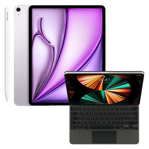 Tablet APPLE iPad Air 13 6 gen. 2024 128 GB 5G Wi-Fi + Etui na iPad Pro APPLE Magic Keyboard + Rysik APPLE Pencil Pro