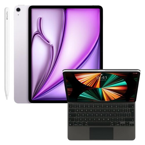Tablet APPLE iPad Air 13 6 gen. 2024 256 GB Wi-Fi + Etui na iPad Pro APPLE Magic Keyboard + Rysik APPLE Pencil Pro