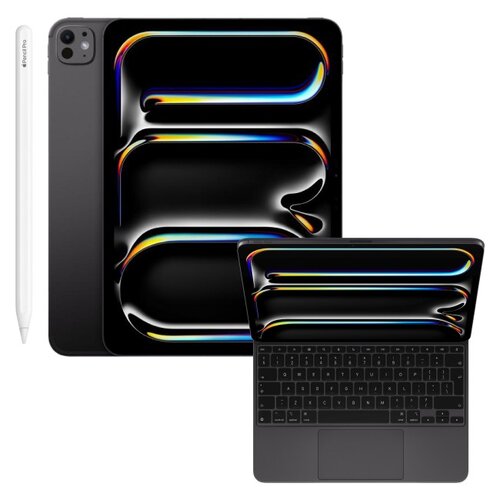 Tablet APPLE iPad Pro 13 7 gen. 2024 Nanoglass 1 TB 5G Wi-Fi + Etui na iPad Pro 13 cali APPLE Magic Keyboard + Rysik APPLE Pencil Pro