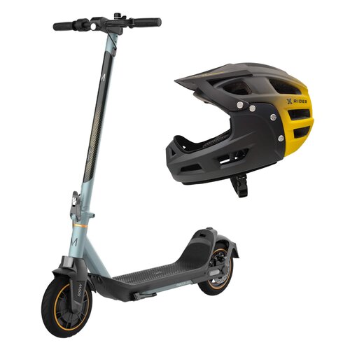 Hulajnoga elektryczna CECOTEC Bongo M20 20km 350W 8.5" Szary + Kask rowerowy XRIDER XR00FH01 Czarno-żółty MTB (rozmiar L)