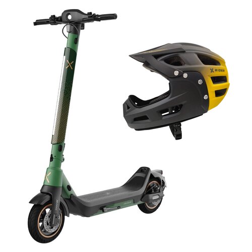 Hulajnoga elektryczna CECOTEC Bongo X65 Connected 65km 500W 10'' Zielony + Kask rowerowy XRIDER XR00FH01 Czarno-żółty MTB (rozmiar L)