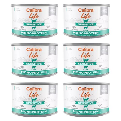Karma dla kota CALIBRA Life Sensitive Jagnięcina 6 x 200 g