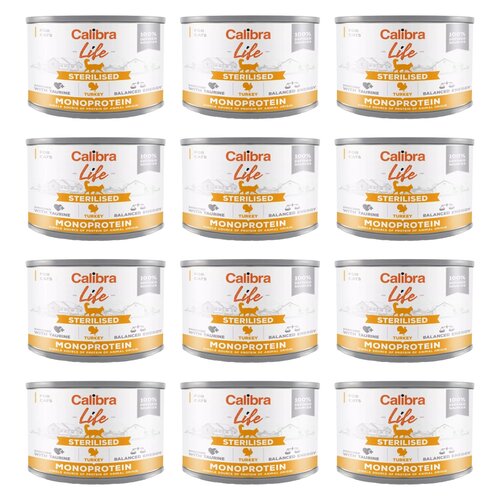 Karma dla kota CALIBRA Life Sterilised Indyk 12 x 200 g