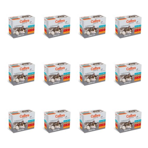 Karma dla kota CALIBRA Premium Adult Multipack (144 x 100 g)