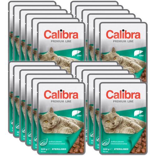 Karma dla kota CALIBRA Premium Sterilised Wątróbka 24 x 100 g