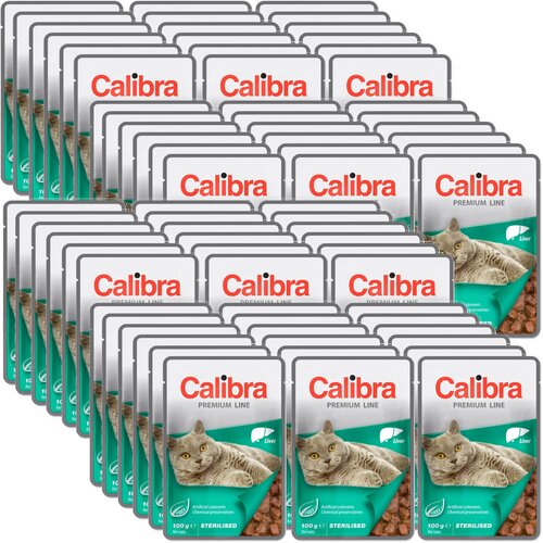 Karma dla kota CALIBRA Premium Sterilised Wątróbka 72 x 100 g