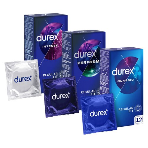 Prezerwatywy DUREX Intense (10 szt.), Performa (12 szt.), Classic (12 szt.)