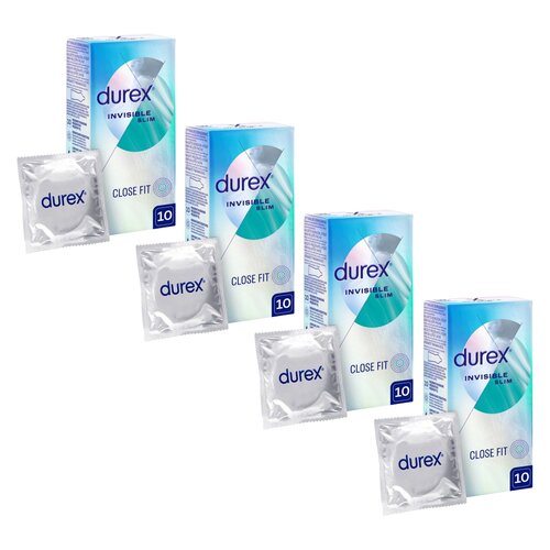 Prezerwatywy DUREX Invisible Slim Close Fit 4 x 10 szt.