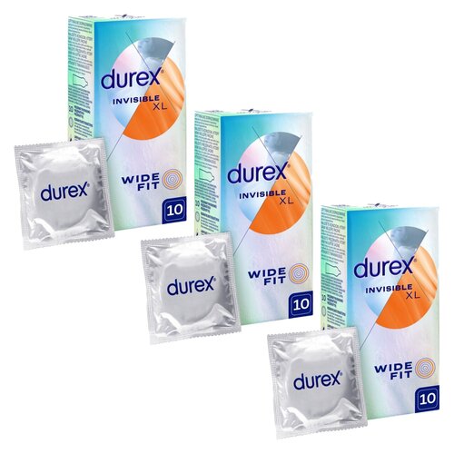 Prezerwatywy DUREX Invisible XL Wide Fit 3 x 10 szt.