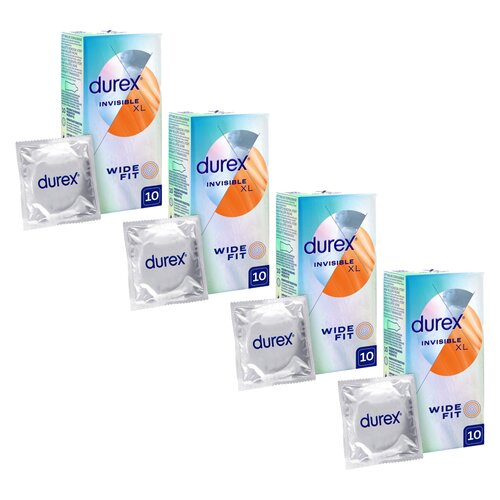 Prezerwatywy DUREX Invisible XL Wide Fit 4 x 10 szt.