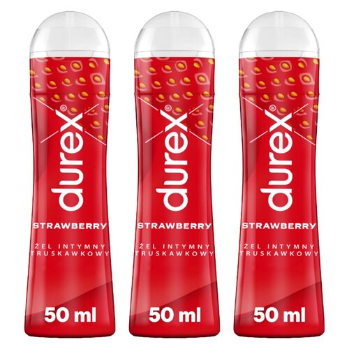 Żel intymny DUREX Truskawkowy 3 x 50 ml