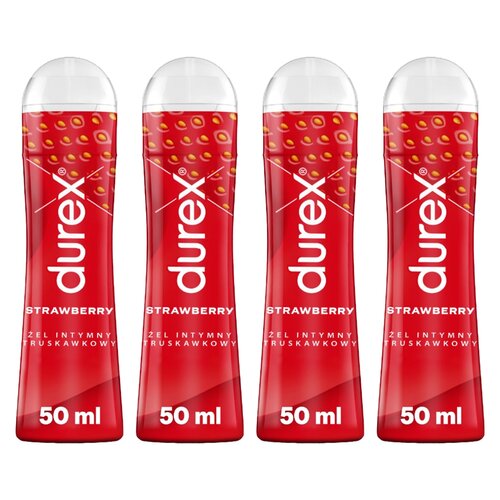 Żel intymny DUREX Truskawkowy 4 x 50 ml