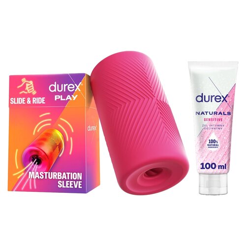 Masturbator DUREX Play Slide&Ride + Żel intymny DUREX Sensitive 100 ml