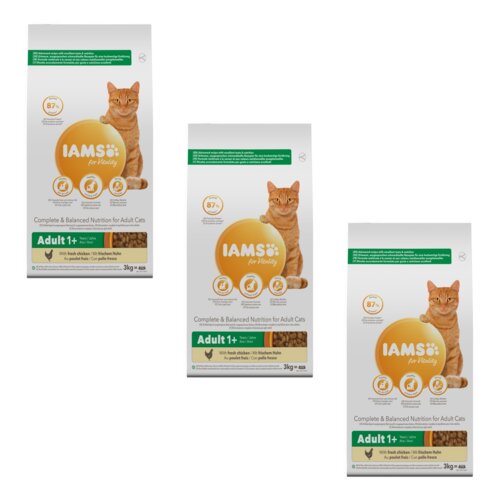 Karma dla kota IAMS For Vitality Adult Kurczak 3 x 3 kg