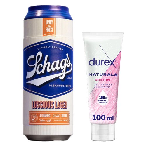 Masturbator BLUSH Schag's Luscious Lager Frosted + Żel intymny DUREX Sensitive 100 ml