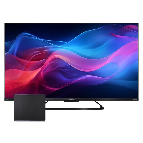 Telewizor SHARP 43GR8765E 43" QLED 4K 144Hz Google TV Dolby Atmos Dolby Vision HDMI 2.1 + Subwoofer SHARP CP-AWS0101 Czarny