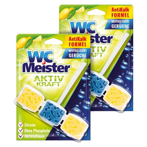 Kostka do WC WC MEISTER Aktiv kraft Cytrynowa 2 x 45g