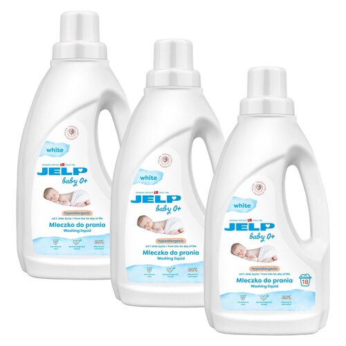Płyn do prania JELP Baby 0+ White 3 x 1500 ml