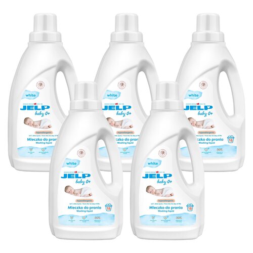 Płyn do prania JELP Baby 0+ White 5 x 1500 ml