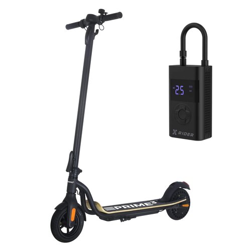 Hulajnoga elektryczna PRIME3 EES23 15km 250W 8" Czarny + Pompka rowerowa XRIDER z funkcją powerbank XR00AP01