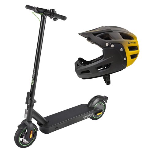 Hulajnoga elektryczna ACER Series 3 Advance 25 km 350 W 8.5" Czarny + Kask rowerowy XRIDER XR00KFH01 Czarno-żółty MTB (rozmiar S)