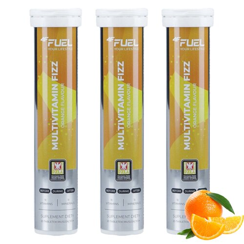 Kompleks witamin i minerałów 4F FUEL Multiwitamina Pomarańczowy 3 x 20 tabletek