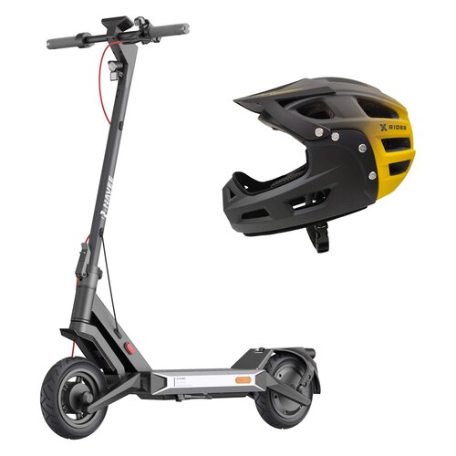 Hulajnoga elektryczna NAVEE S40 40 km 350W Amortyzacja 10'' Czarny + Kask rowerowy XRIDER XR00KFH01 Czarno-żółty MTB (rozmiar S)