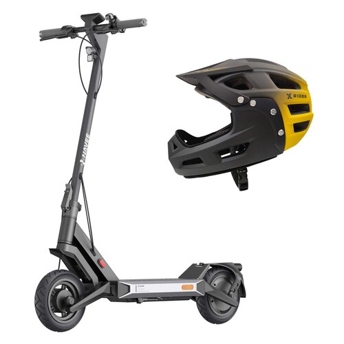 Hulajnoga elektryczna NAVEE S60 60 km 450W Amortyzacja 10'' Czarny + Kask rowerowy XRIDER XR00FH01 Czarno-żółty MTB (rozmiar L)