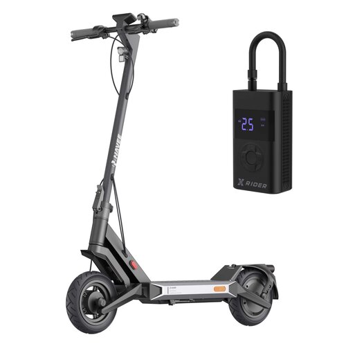 Hulajnoga elektryczna NAVEE S60 60 km 450W Amortyzacja 10'' Czarny + Pompka rowerowa XRIDER z funkcją powerbank XR00AP01