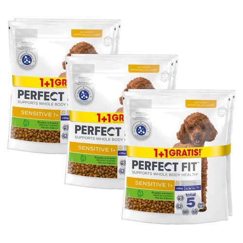 Karma dla psa PERFECT FIT Sensitive 1+ Indyk 6 x 825 g
